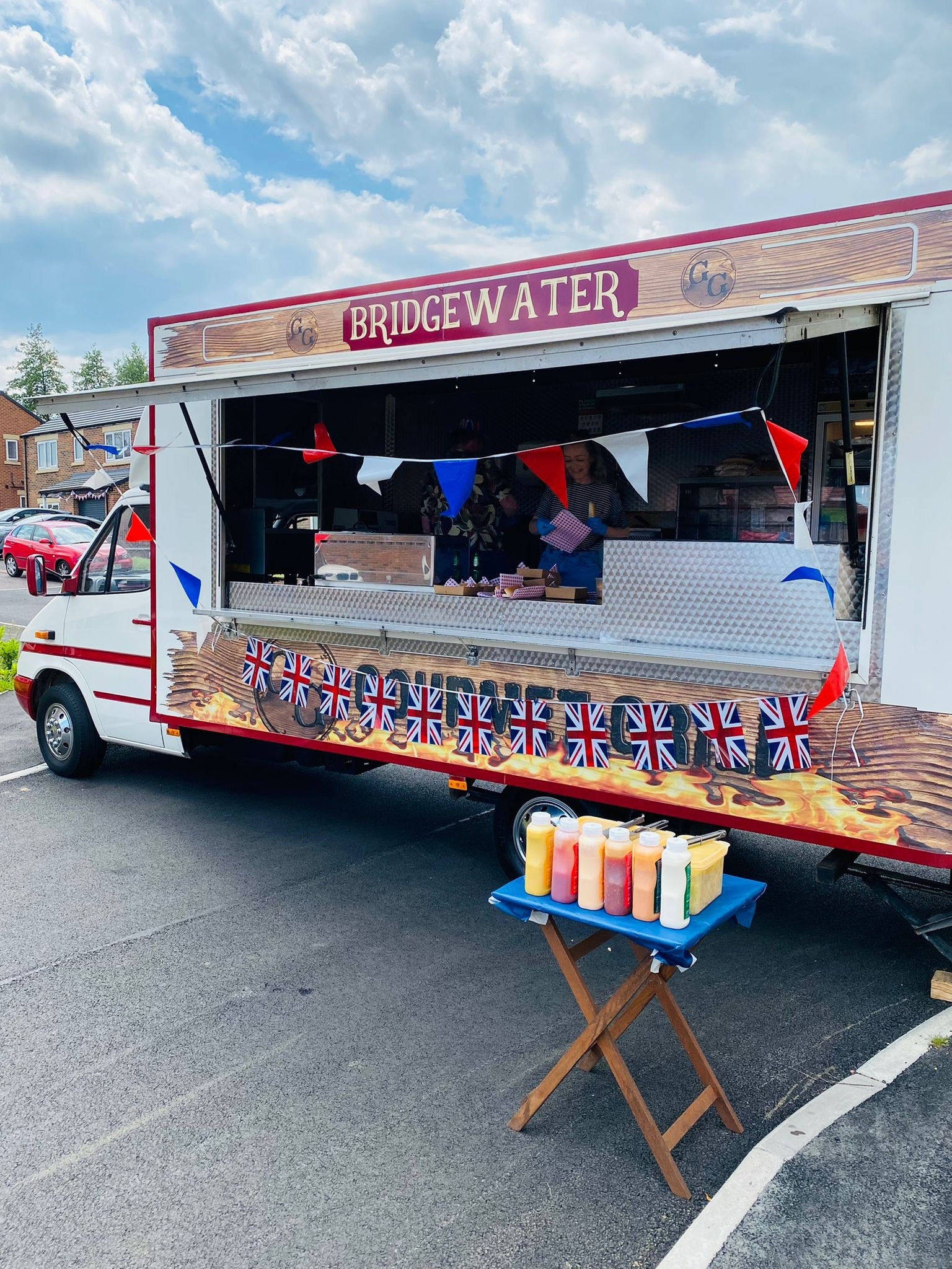 Unique burger shop vans